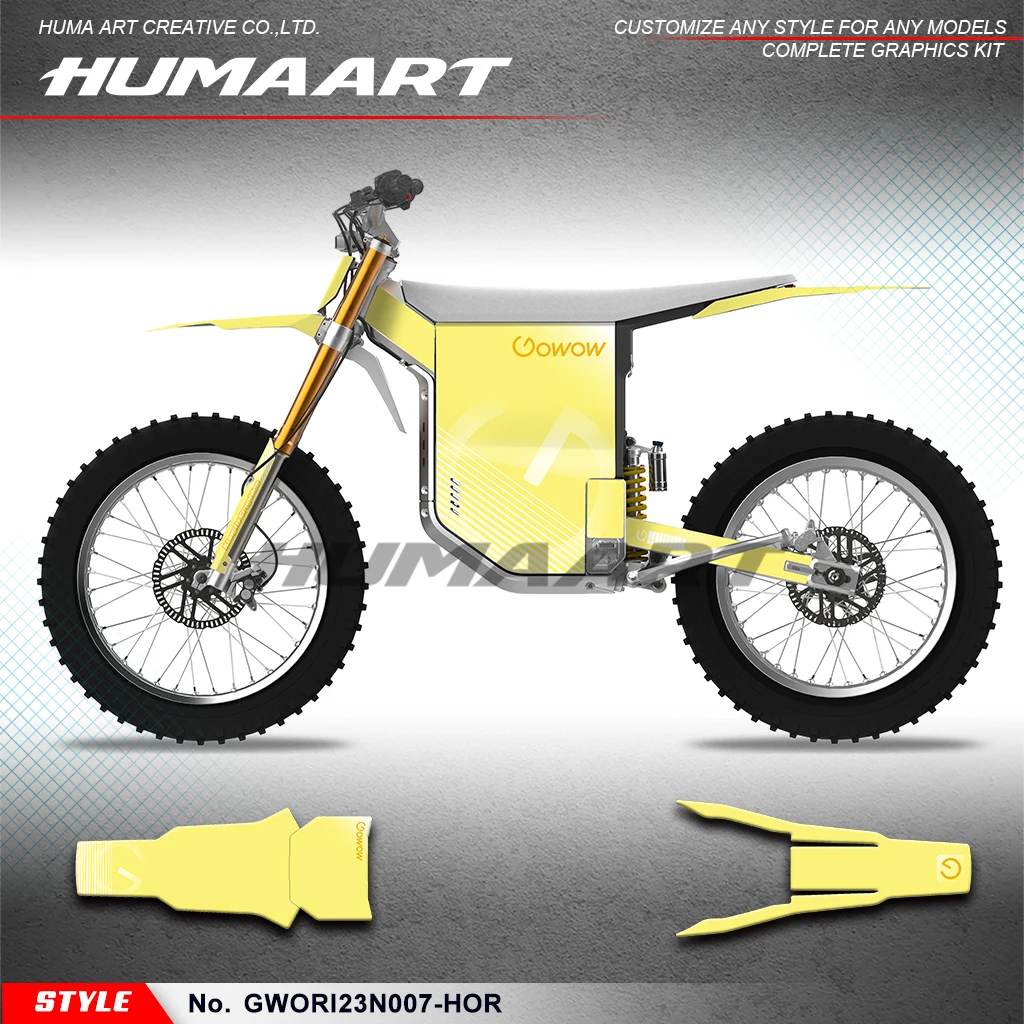 HUMAART Restyle Graphics Racing Sticker After Market for Gowow Alpha / ORI Dirt eBike, GWORI23N007-HOR