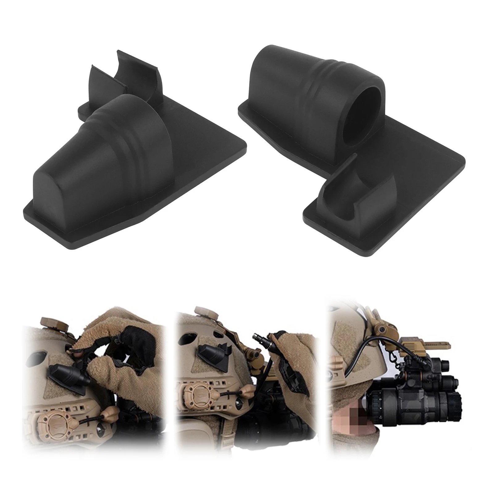 NVG Adapter Mount Easy To Install Power Plug Mounting Base Battery Pack Cable Connector Mount for NVG Airsoft & Wargame