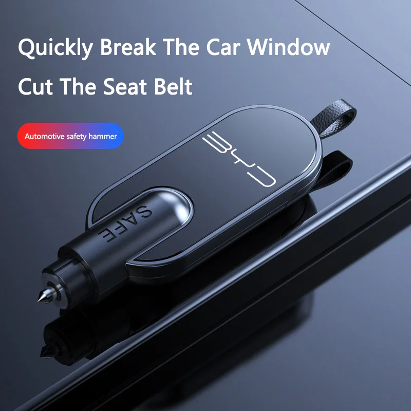نافذة السيارة قواطع الزجاج سلامة المطرقة أدوات الهروب في حالات الطوارئ ل BYD تانغ هان EV يوان أغنية برو ماكس DMI تشين دولفين النورس الختم #1