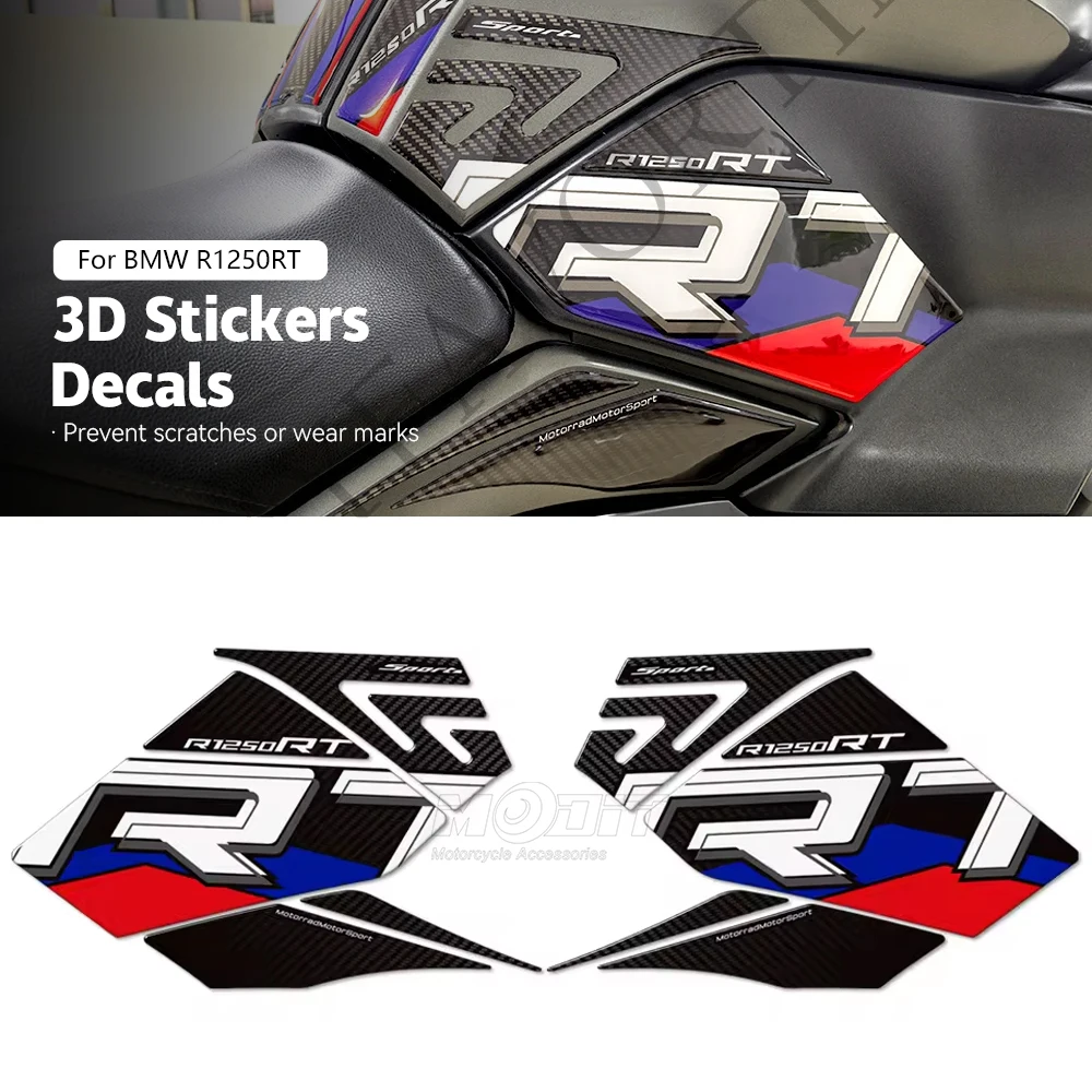 For BMW R1250RT R 1250 RT R1250 Motorcycle Protector Tank Knee Pad Grips Gas Fuel Oil Stickers Decals 2021 2022 2023 2024 2025