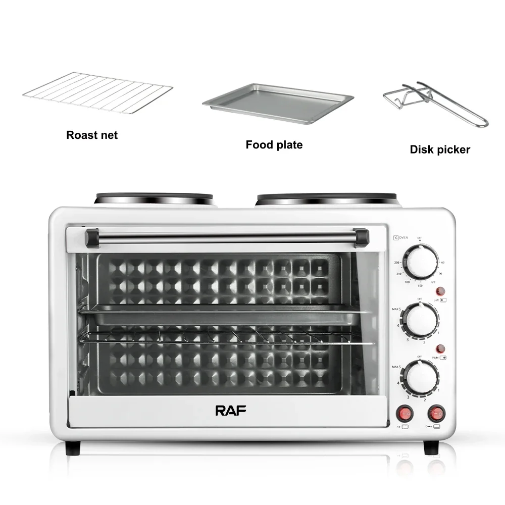 l # 30L electric toaster oven with hot plate 1200watt home baking oven portable kitchen appliance electric oven