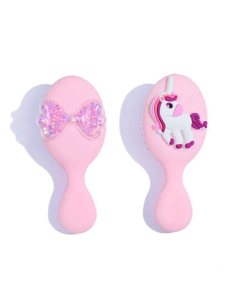 Mini brosse à cheveux portable de dessin animé pour femmes et filles, peigne à coussin d'air, massage de la tête, mignon, Kawaii, outils de coiffure