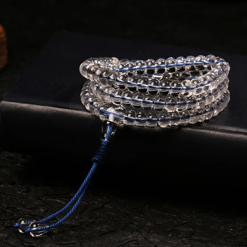 White Round 108 Beads Handheld Bracelet Unisex Multi-Circle Jewelry