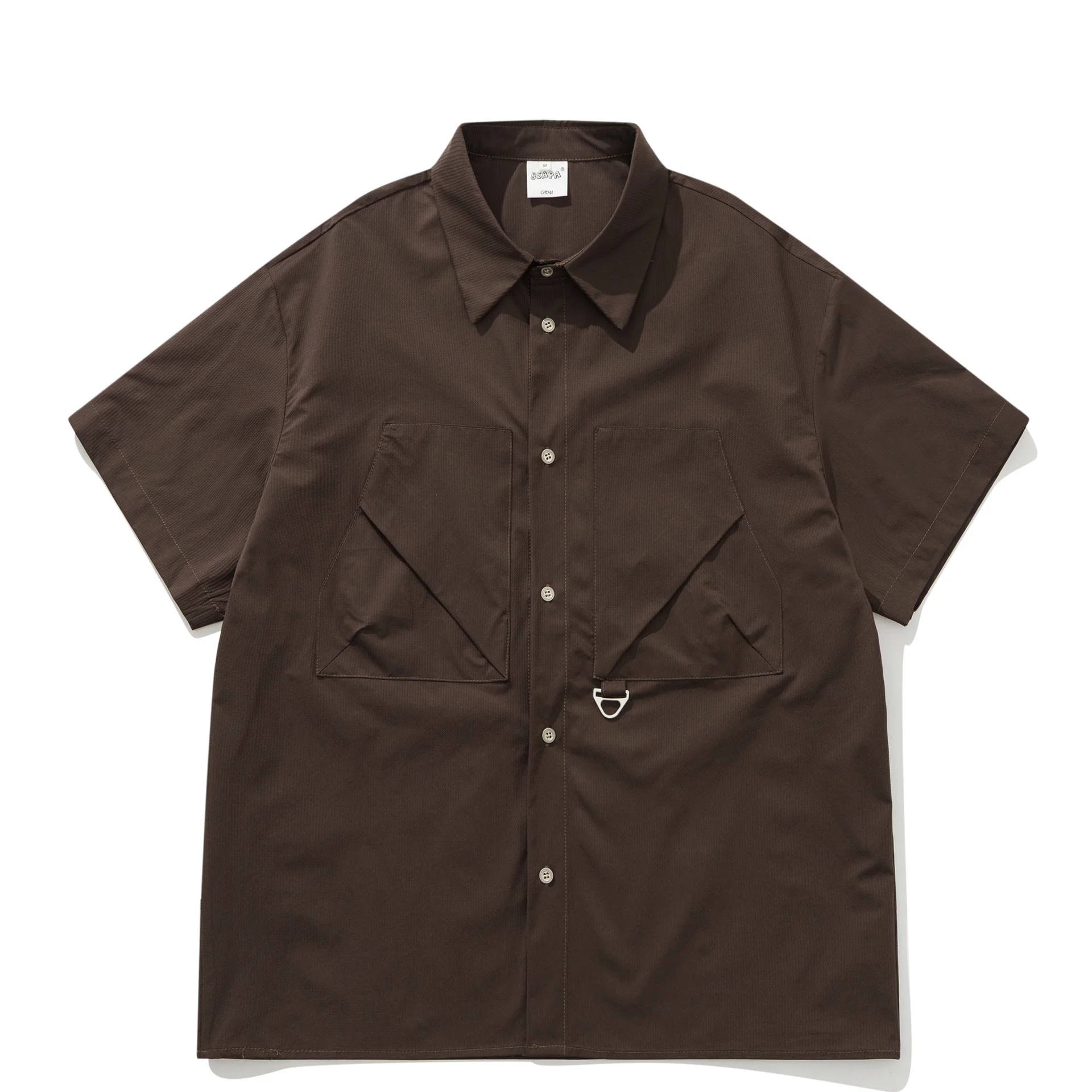 

Summer Maillard Mountain Style Outdoor Functional Multi-Pocket Workwear Short-Sleeve Shirt Unisex Loose-Fit Half-Sleeve Shirt