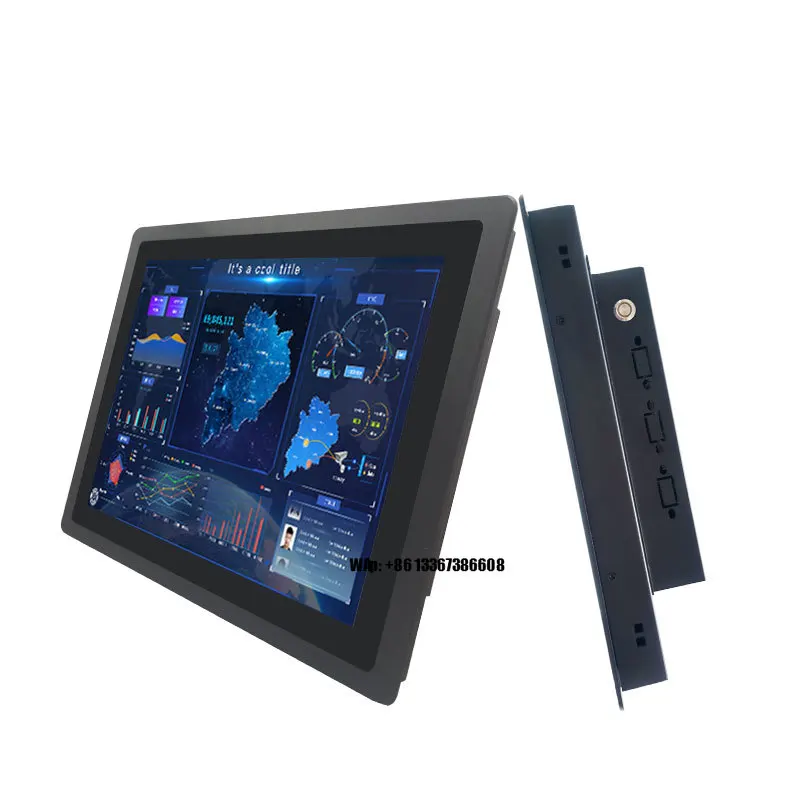 21.5 Inch Industrial PC with Capacitive Touch New Wall-Mounted All-In-One  Embedded Computer Accessories