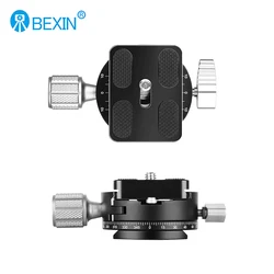 BEXIN QJ-07 360° Rotation Panoramic Quick Release Clamp Camera Mount Clamp Seat for Arca Swiss Dslr Camera Tripod Shooting Plate