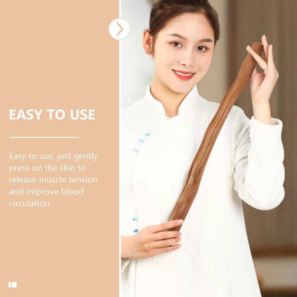 

Wooden Massager Household Back Fatigue Relief Tool Muscle Relaxation Portable Body Massage Stick Acupoint Therapy
