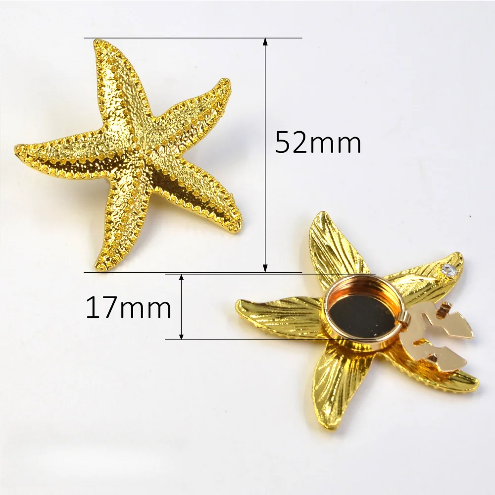 Fashionable Starfish Rhinestone Shirt Cufflinks Special Marine Life Starfish Suit Cufflinks Decorative Accessories