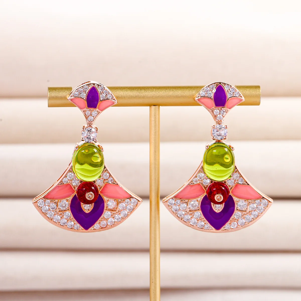 

Висячие серьги в форме веера, женские серебряные заколки для ушей S925, инкрустированные цирконием, модные великолепные украшения, одинаковые свадебные платья