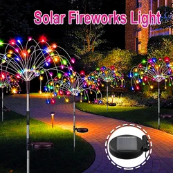 1 paquete de luz LED de fuegos artificiales solares, 420LEDS, luces de jardín impermeables para exteriores, 8 modos de luces de hadas para fiesta, camino, patio, decoración DIY