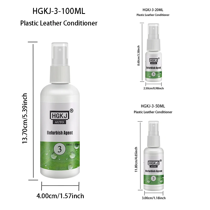 Plastic Leather Renovater Car Interior Conditioner Delay Oxidation Seat Leather Liquid Restore Detailing Cleaner Spray AUTO 3 - view 6