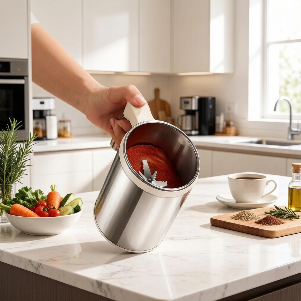 600ml 316 Stainless Steel Super Fine Grinder, 2026 New 12-Blade Powder Machine for Herbs Grains Nuts Spices Commercial Home