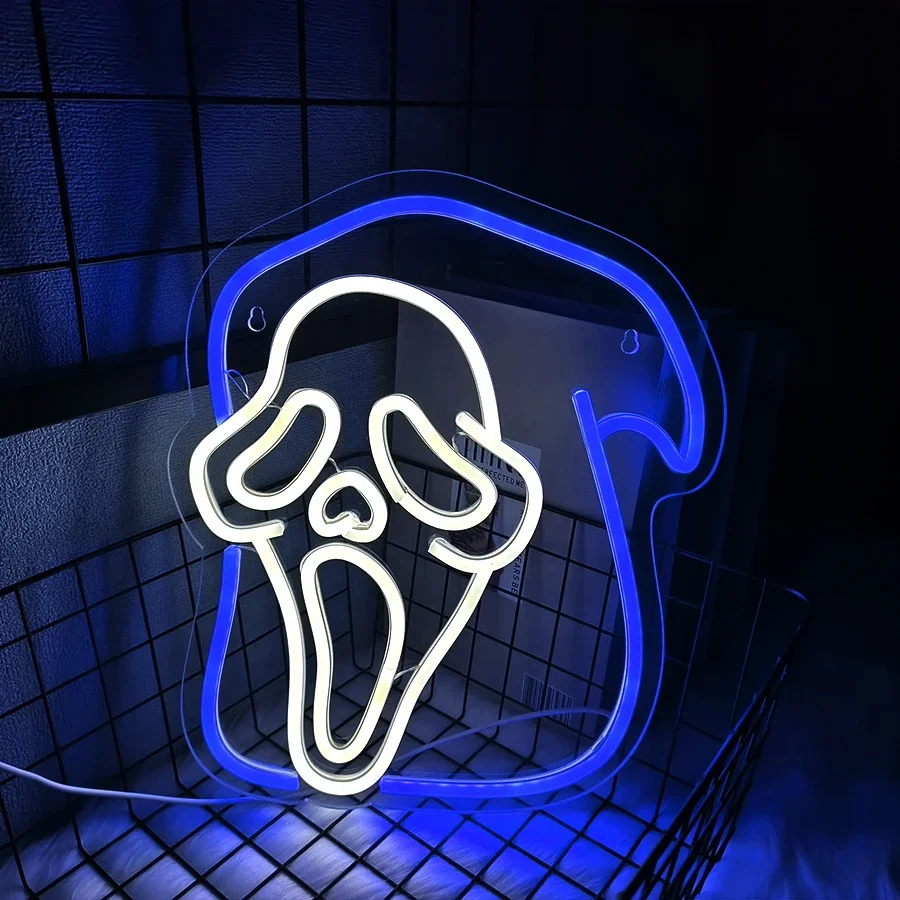 

Room Decor,Gift,Living Room,Man Cave,Club,Game Room,Halloween Party，Skull Neon Sign For Wall Decor,Led Neon Light For Goth Decor