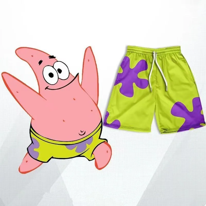 Anime SpongeBob SquarePants Patrick Star Cosplay Costume Kawaii Pajamas Home Clothes Shorts Gift