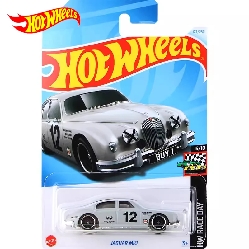 2024G Original Hot Wheels Car JAGUAR MK1 Toys for Boy 1/64 Diecast Metal Voiture Race Day Model Collection Juguete Birthday Gift