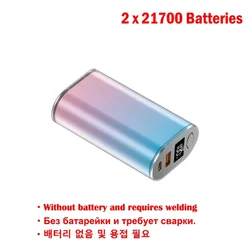 DIY 10000mAh Portable Power Bank Case TypeC Mini Mobile Phone 21700  Batteries Charger QC 22.5W Fast Charging For Xiaomi Samsung