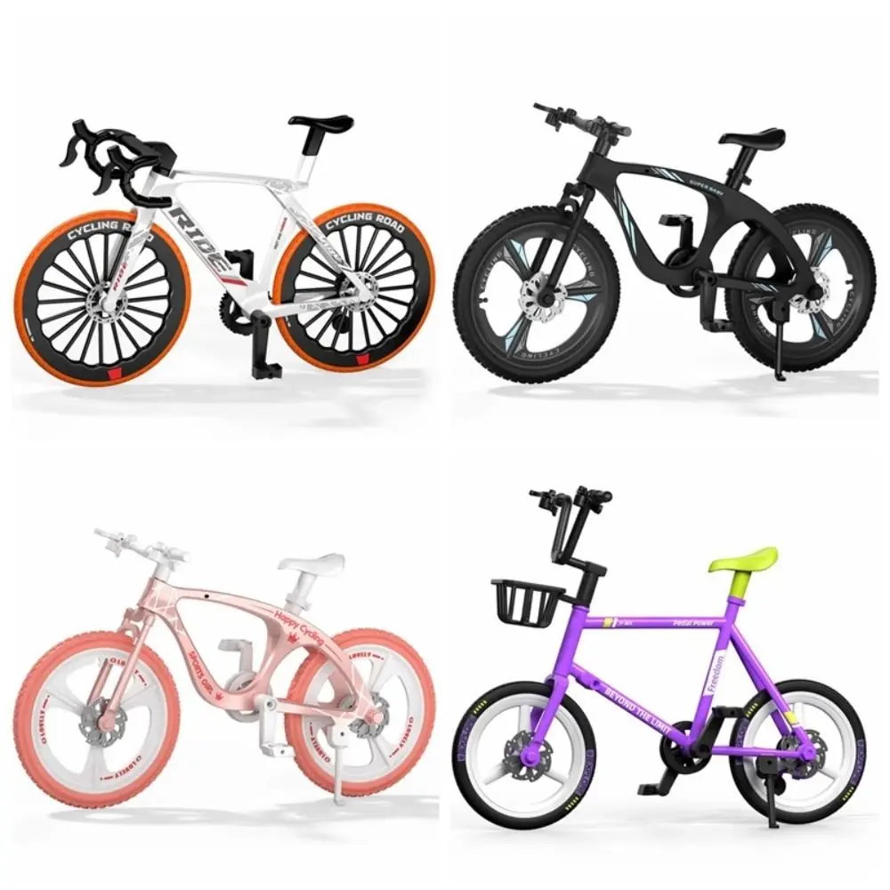 Mini modelo de bicicleta em escala 1:8, simulação de metal de corrida, brinquedo de mountain bike, ornamento em miniatura, coleção de modelo de bicicleta de estrada bmx