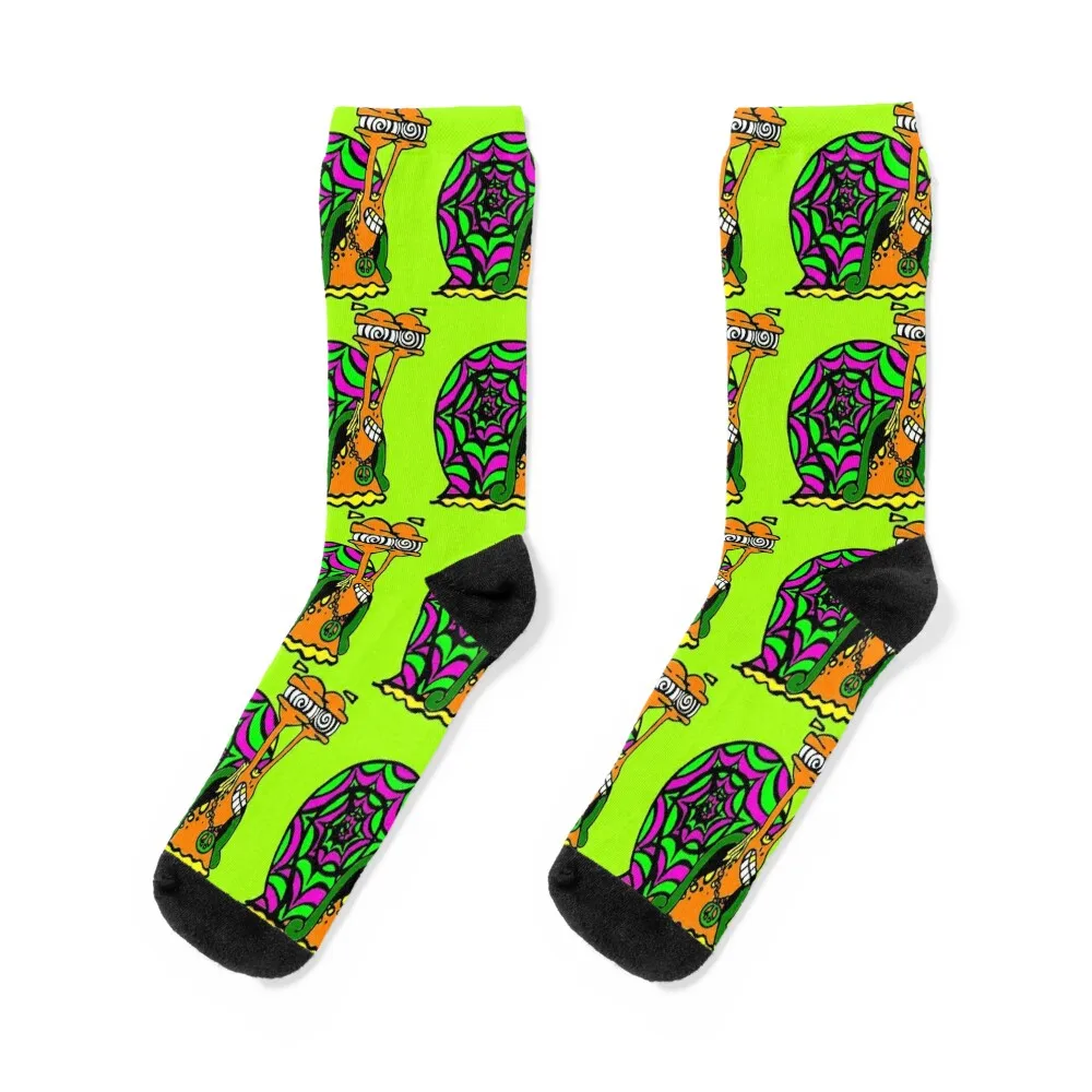 Grumpy Snail - Lucy - Psychedelic Snail Socks japanese fashion anti-slip tennis Luxury Woman Socks Men's
