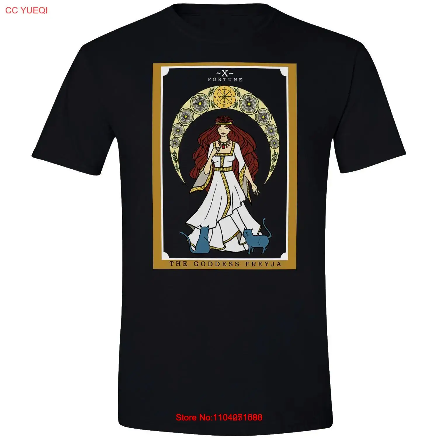 Freyja Tarot Card Shirt Norse Goddess Pagan Witch Wiccan Tshirt Wicca Tee Shirts