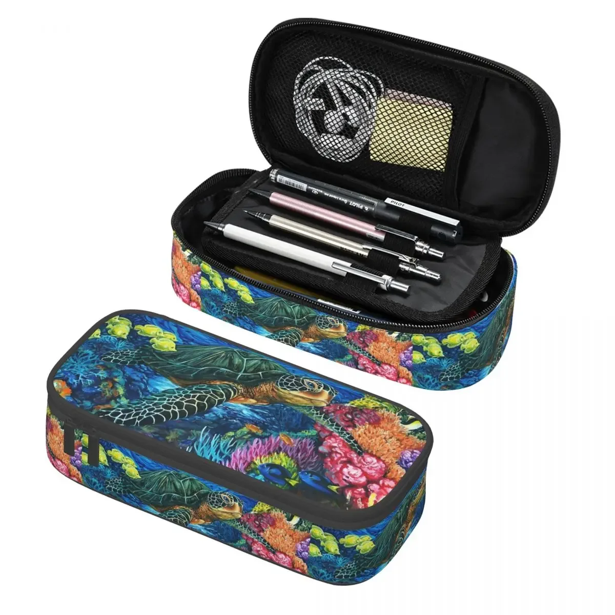 

Custom Cute Funny Colorful Sea Turtle Pencil Cases for Girl Boy Large Capacity Pencil Pouch School Accessories