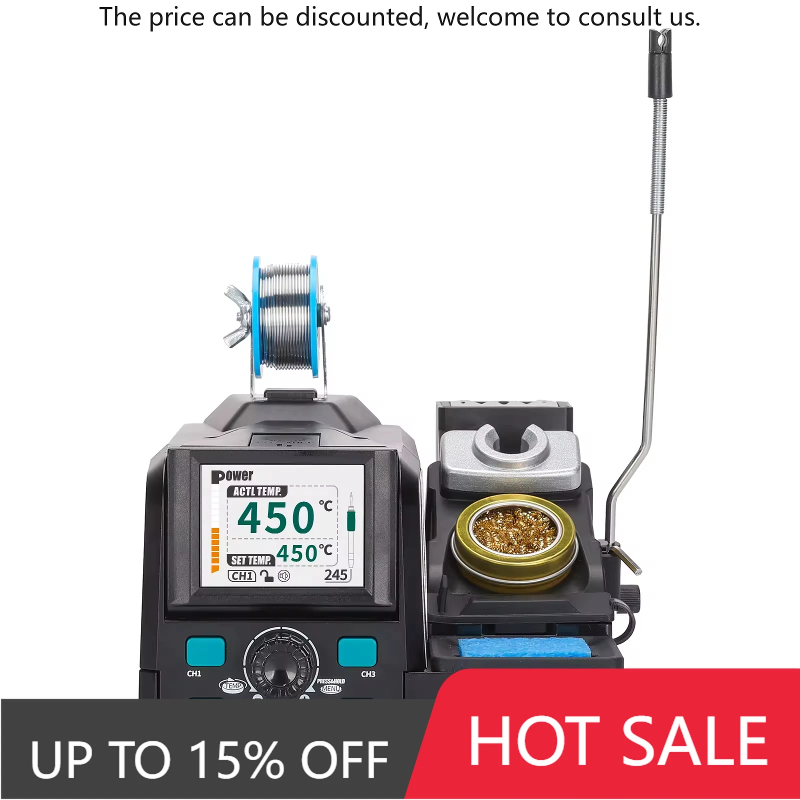 

982D Digital Rapid Heating Soldering Iron Station Precision Electronic Rework Solder Iron Handle Compatible C210 C245 Models