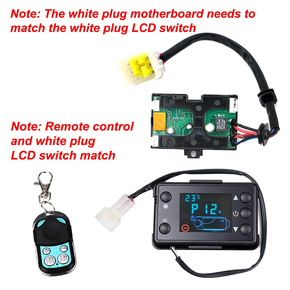 12V 5KW Air Diesel Parking Heater LCD Monitor Switch Remote Control Board Parking Heater For Car Truck Van Boat