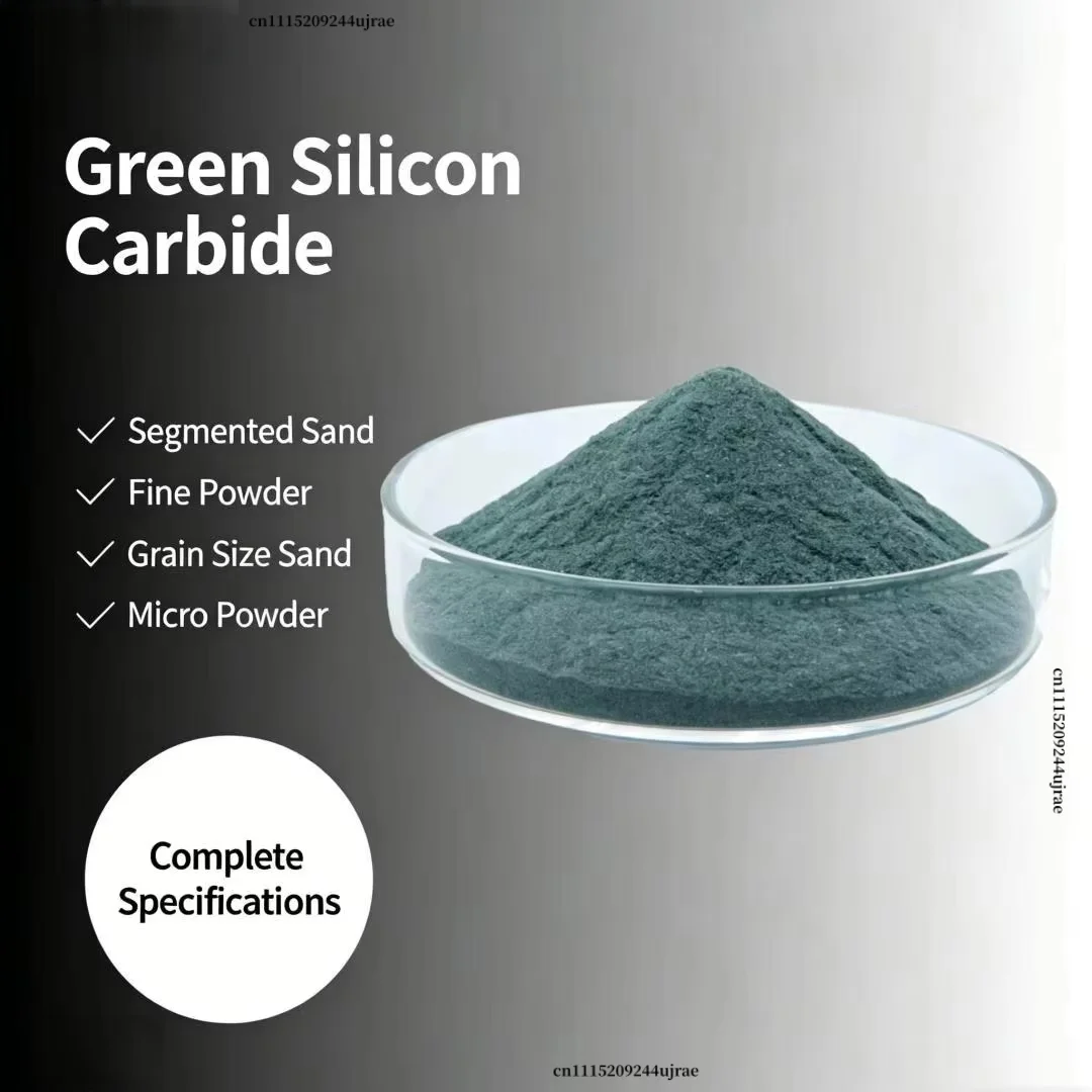 Green Silicon Carbide Powder Granules 16~8000 Mesh Green Sic Grit For Sandblasting Polishing Abrasive Tools Refractory Material