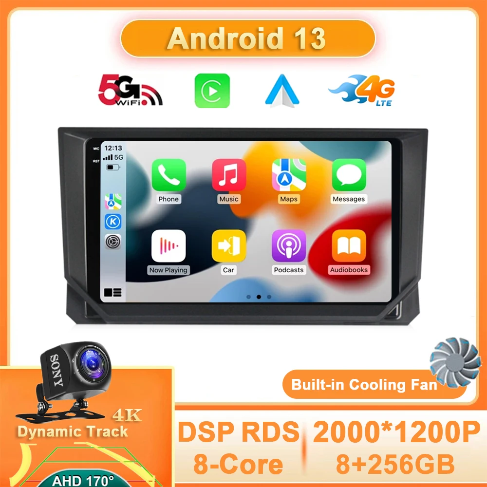 

Android 13 For Seat Ibiza 2017 - 2020 Car Radio Multimedia Stereo Video Player Navigation GPS 4G WIFI Carplay Auto 360 Camera BT