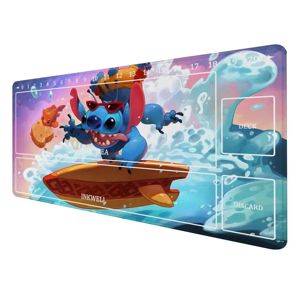 Podkładka do gry Lorcana Stitch, mata pod mysz 900x400, do gier karcianych, antypoślizgowa, maty do gier, wspomagająca układanie kart, rama do walki, TCG (Trading Card Game) — zdjęcie produktu 7