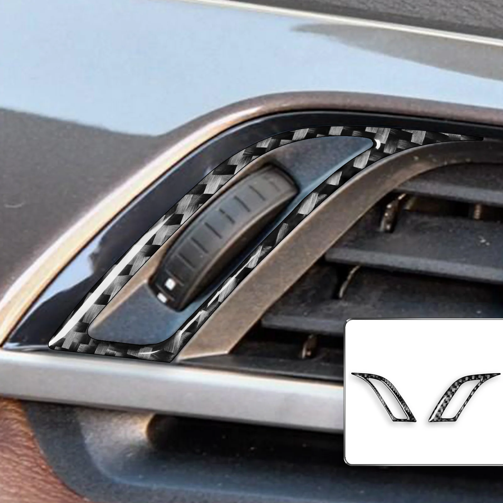 

Carbon Fiber Air Conditioning Vents on Both Sides of the Dashboard Trim Accessories For BMW X1 F48 2016-2021 X2 F39 2018-2021