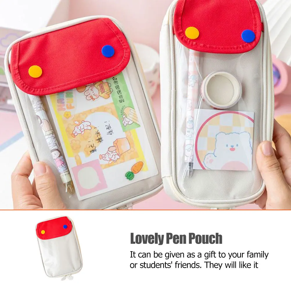 

Large Capacity Pencil Case Exquisite Students Stationery Bag Portable Lovely Pen Holder Pen Bag Pencil Case
