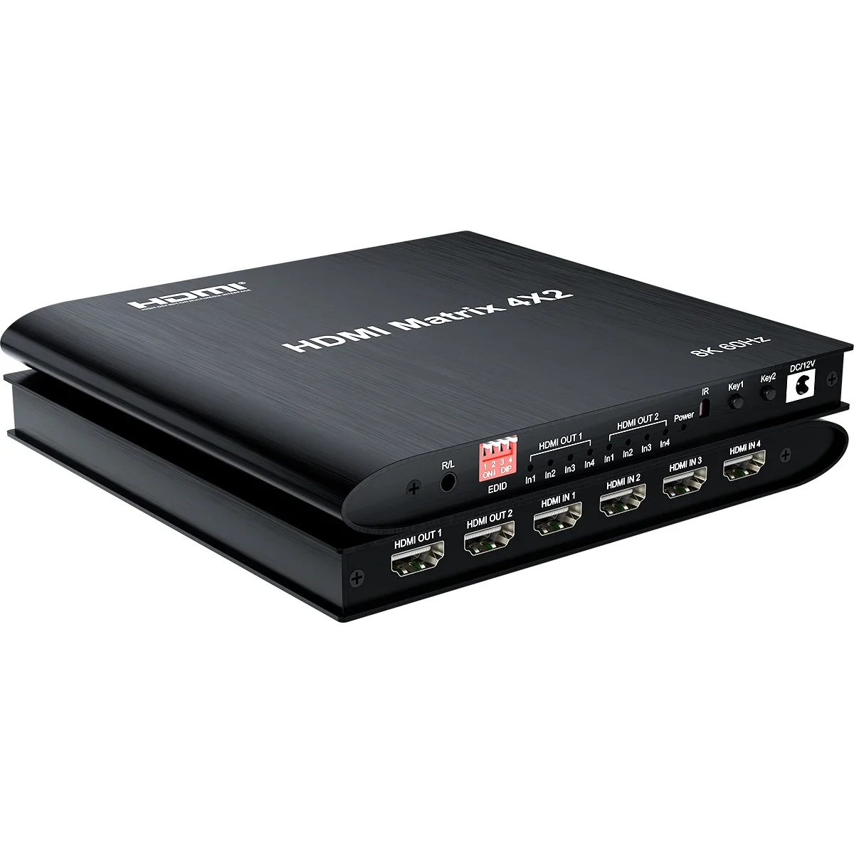 8K 4x2 HDMI 2.1 True Matrix conmutador Switch 4K 120Hz HDCP 2.3 HDMI 4 IN 2 OUT Switcher สำหรับ PS4 TV PC ไปยัง HDTV