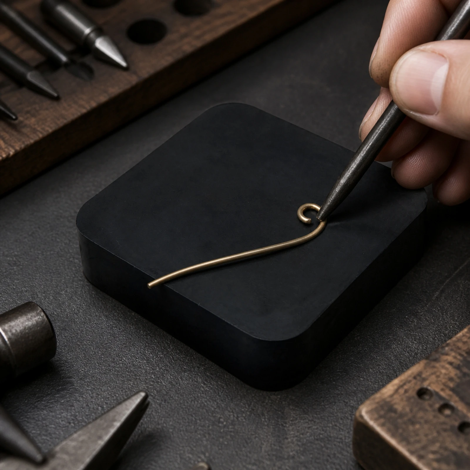 Rubber Bench Block with Matte Surface Long-Lasting Rubber Striking Pad Metalworking Bench Pad Non-Scratching Flat