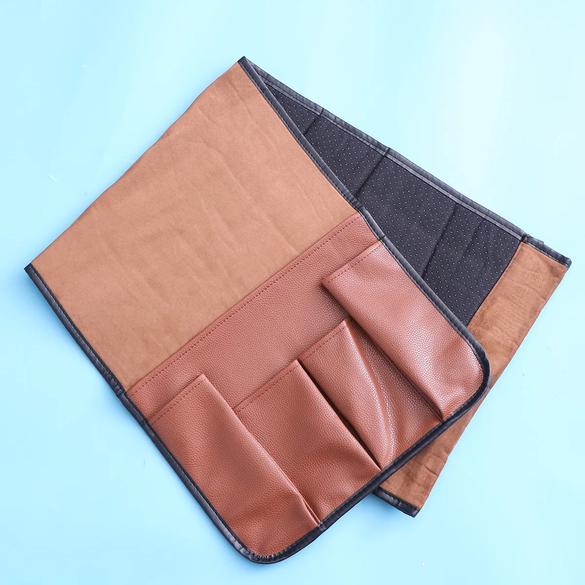 

Sofa Armrest Bag Bag 7 Pockets Suede PU Anti Slip Sofa Storage Pocket Organizer Pocket Magazine Tablet Remote Control