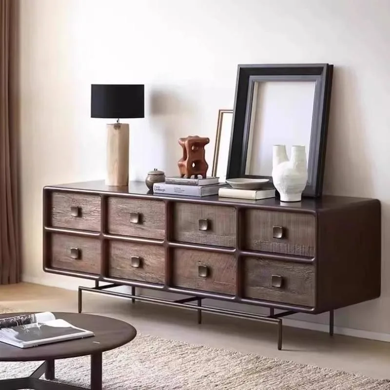 أدراج غرفة النوم خزائن غرفة المعيشة القهوة الرجعية المطبخ فندق خزائن غرفة المعيشة تخزين خزانة جانبية أثاث Vitrina المنزل