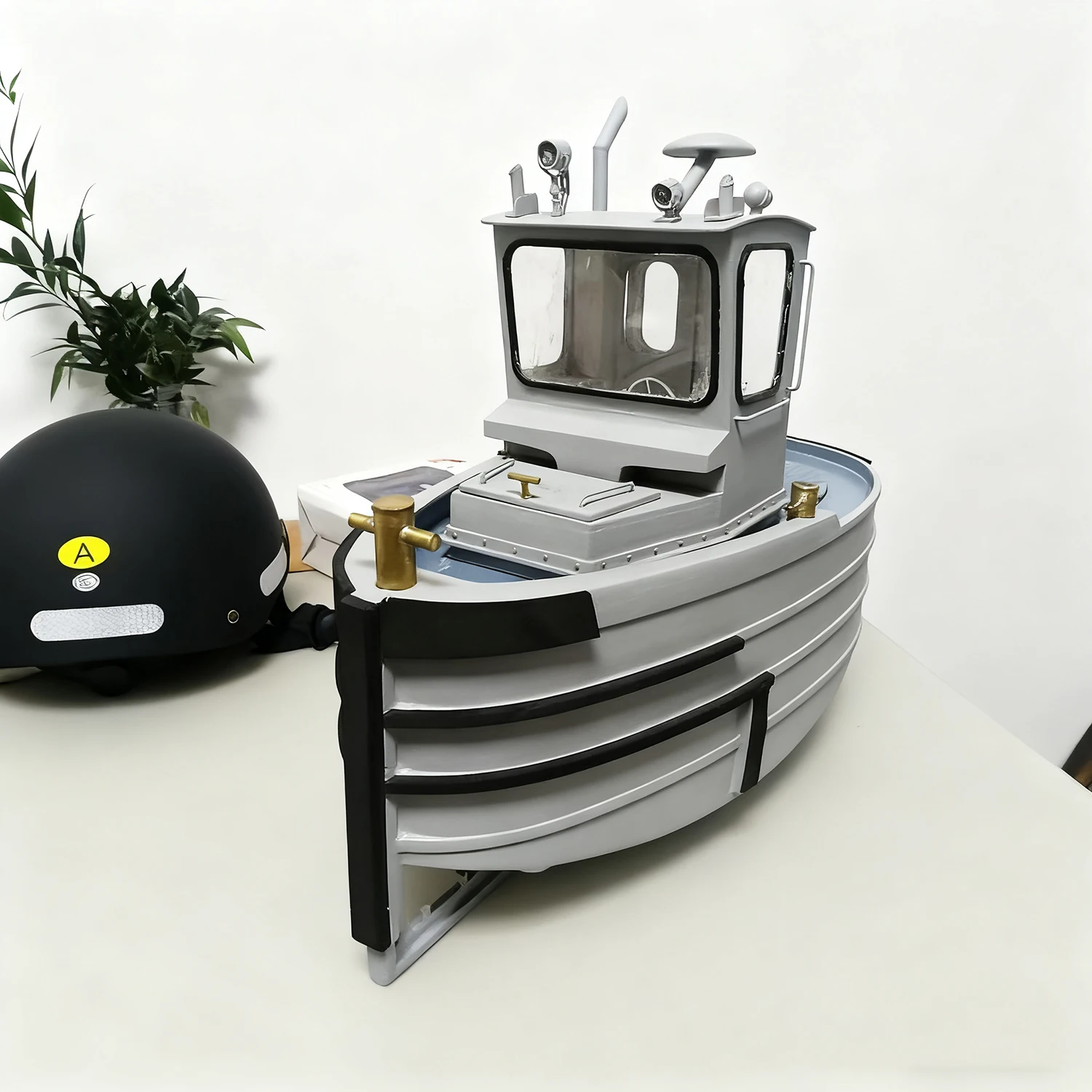 

1/10 RC Ships 38cm Beaver Remote Control Towboat Model Wooden Structure RC Schiffe Model Kit Ship Toy Towboat Model