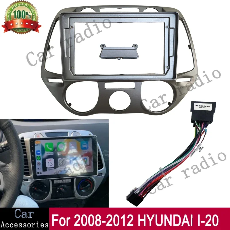 CRM For 2008-2012 HYUNDAI I-20/I20 Frame 9 Inch Car Radio Android Stereo Player 2Din Head Unit Fascia Panel Dash Board Cover