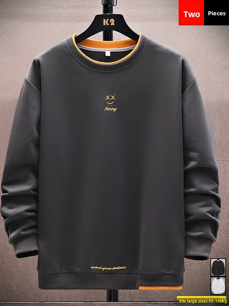 

Loose Fit Men's Hoodie Long Sve round Ne Casual Top Heavyweight Spring New Arrival plus Size Comfortable Breathable