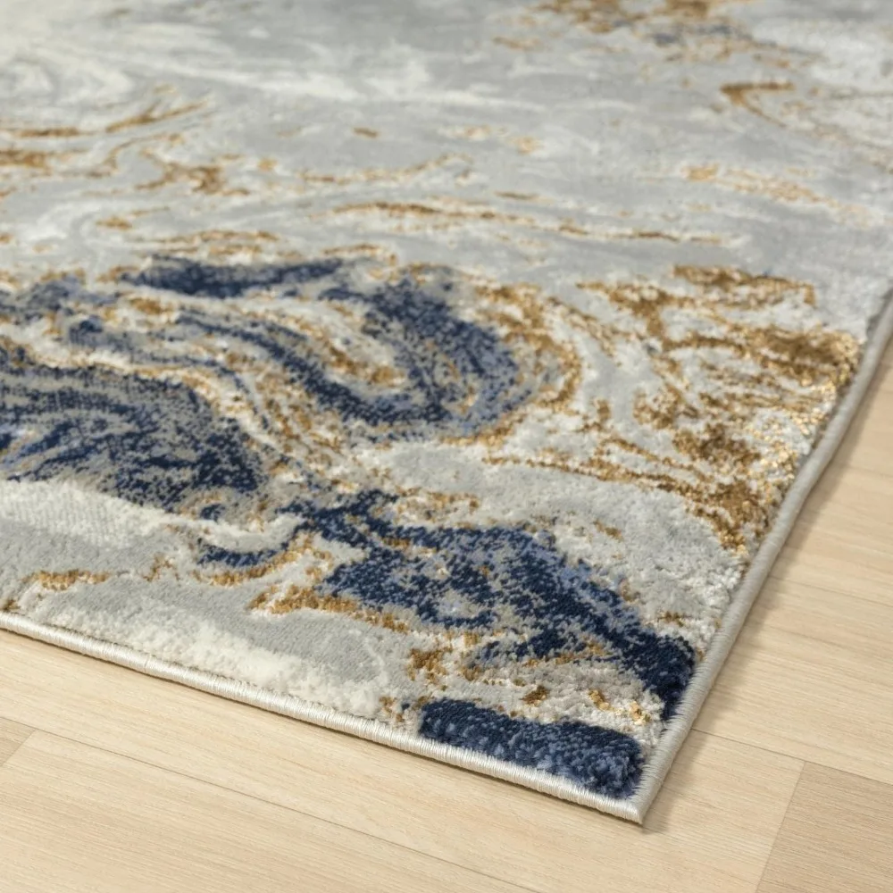 Marble whirlpool abstract area carpet can be used in all seasons, and can be machine-washed in bedroom carpet