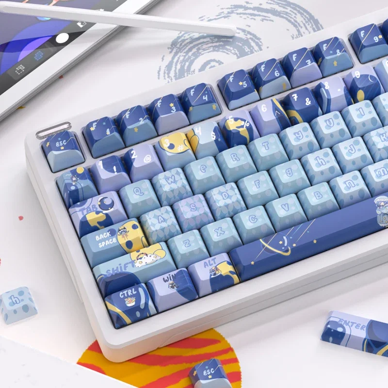 

Starry Sky Sublimation Keycap KCA Height PBT Cute Girl Suitable 87-key Mechanical Keyboard