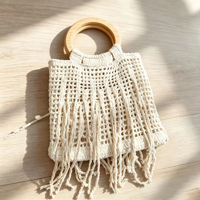 12pcs Natural Wooden Bag Handles Round Oval Leaf Shape for DIY Crochet Bags Knitted Handbags Woven Tote Purse DIY Wallet Making