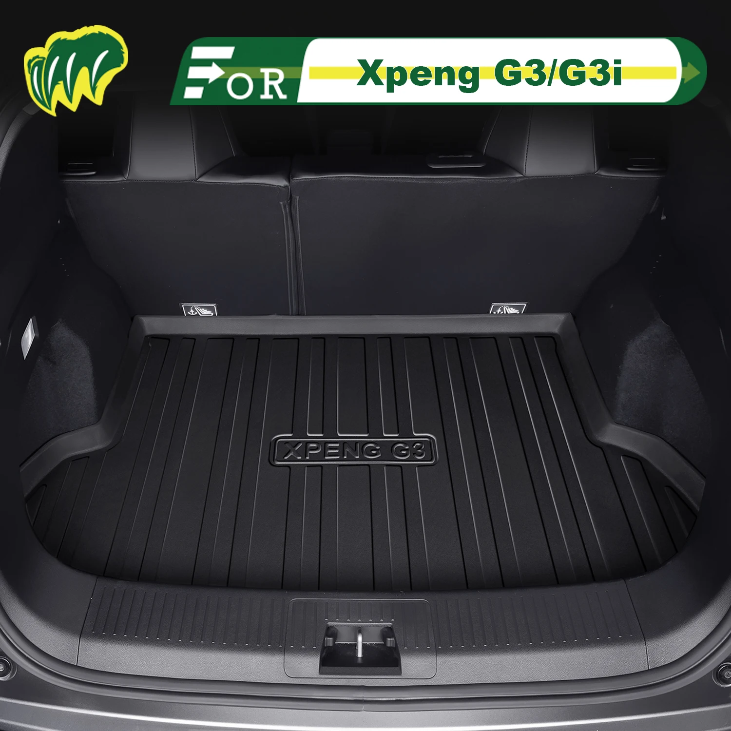 

Для Xpeng G3/G3i 2018-2025 TPE индивидуальный коврик для багажника автомобиля всесезонный коврик для багажника 3D-образный коврик для багажника Защитный коврик для заднего багажника