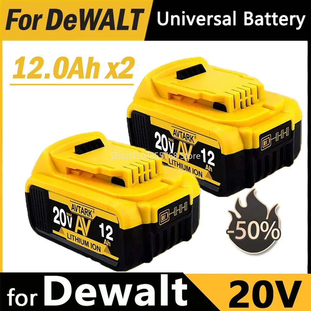 

FOR dewalt power Tools DCB200 20V Battery 18V 12Ah rechargeable electric tool Lithium batteries 20V 18Volt 18v 12Ah