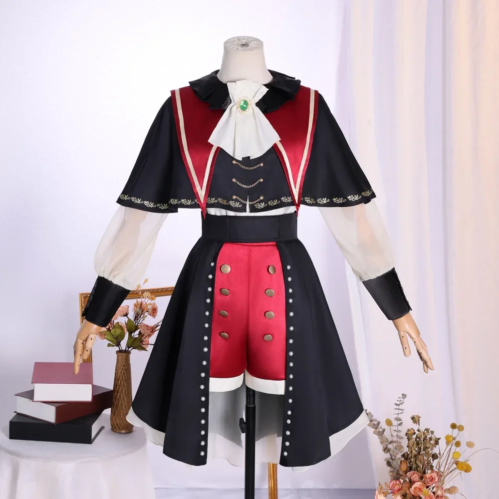 Wakaba Mutsumi Косплей BanG Dream! Ave Mujica Wakaba Mutsumi Костюм Синтетический парик Wakaba Mutsumi Аниме Ролевой костюм