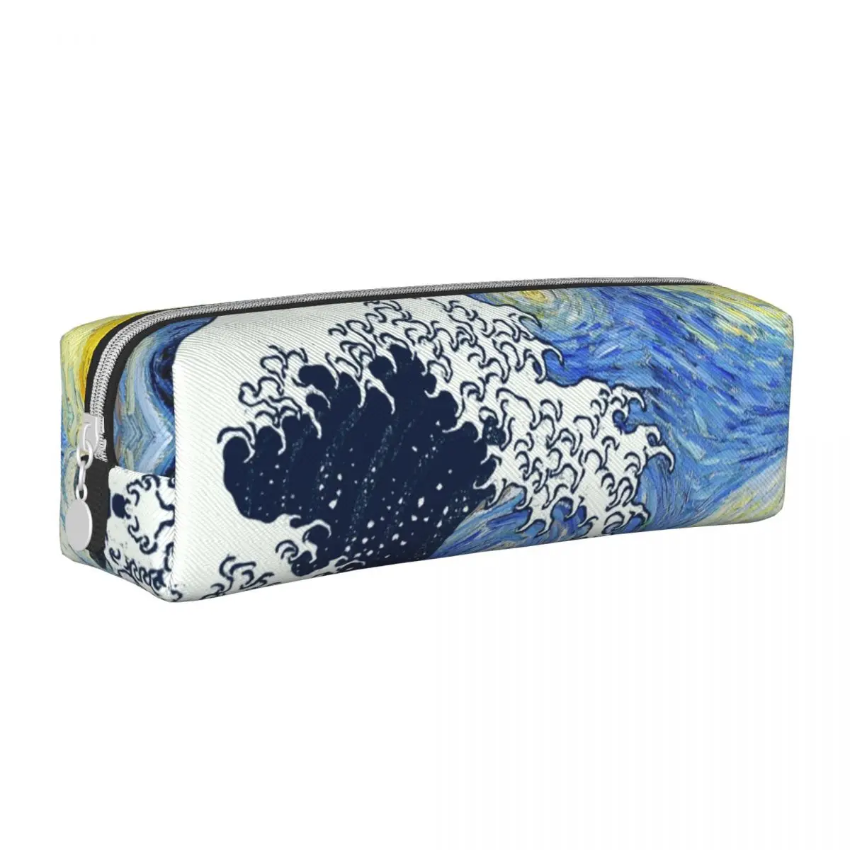 Great Wave Off Kanagawa Starry Night Pencil Cases Van Gogh Pen Holder Bag Large Storage Students School Cosmetic Pencilcases