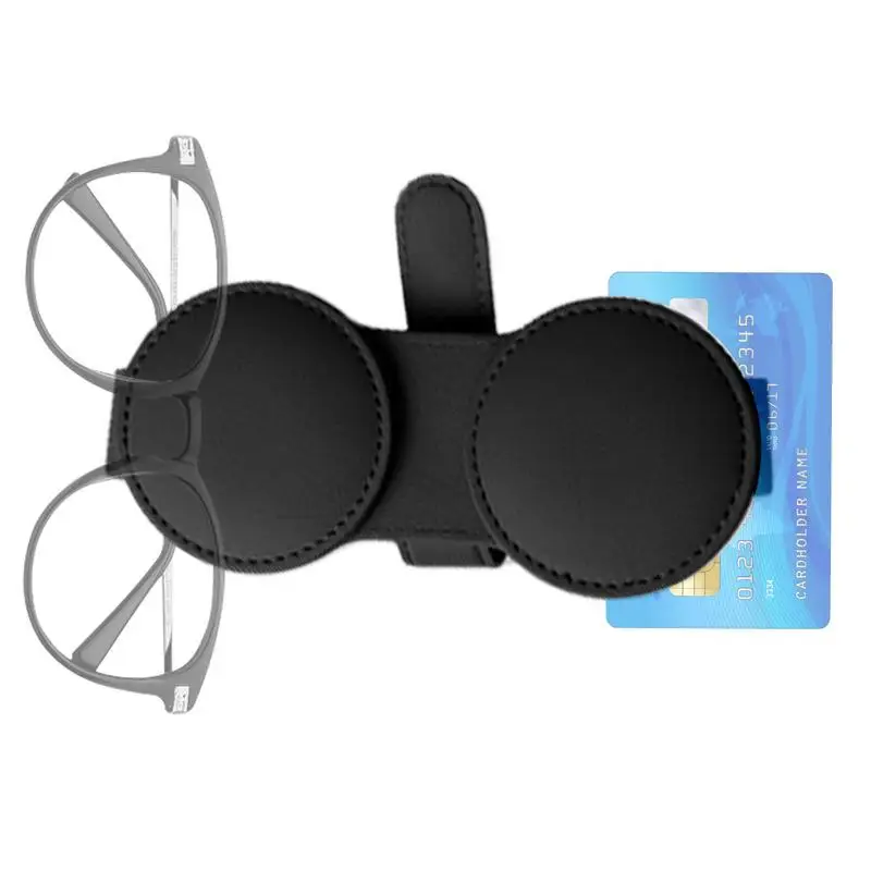 Car versatile glasses clip Magnetic Car Visor Glasses Clip Round Car Sunglass Holder Clips with Double-Ends Sunglasses Organizer