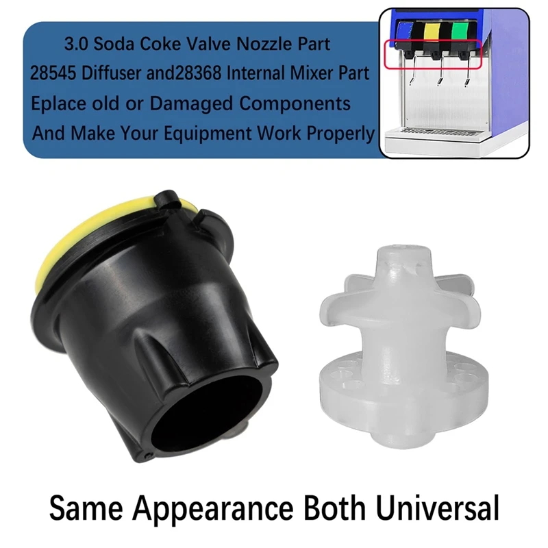 LEV 3.0 Soda Válvula Bico, 28545 Difusor, 28368 Misturador Interno Parte, para Cola Machine, Inner Outer Valves Substituição