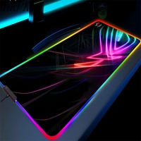 Black Mouse Pad Asus Rgb Gaming Mause Mat Anime Mats Gamer Rug Pc Xxl Cute Pads Large Game Keyboard Carpet Backlight Mousepad