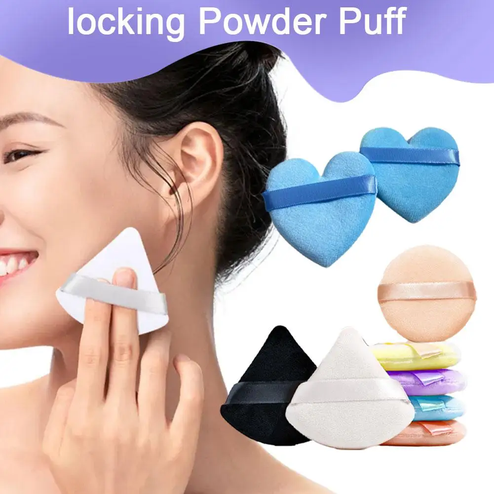 1pcs Color Random Powder Puff Face Makeup Sponge Triangular Tools Circular Makeup Beauty Heart-shaped J4D8