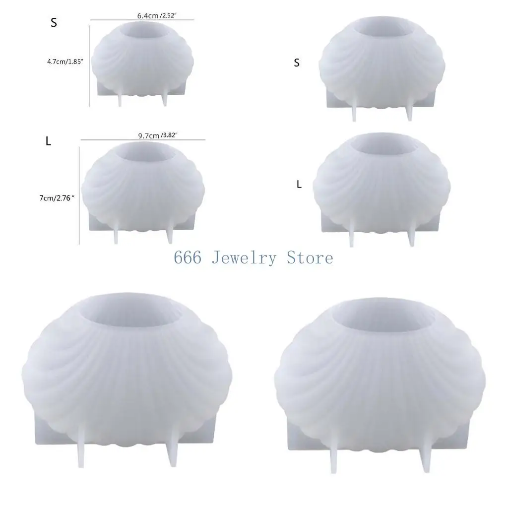 F2TD Silicone Seashell Making Mold Soap Making Tool 3D Shaped DIY Craft Fondants Molds Making Home
